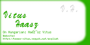 vitus haasz business card